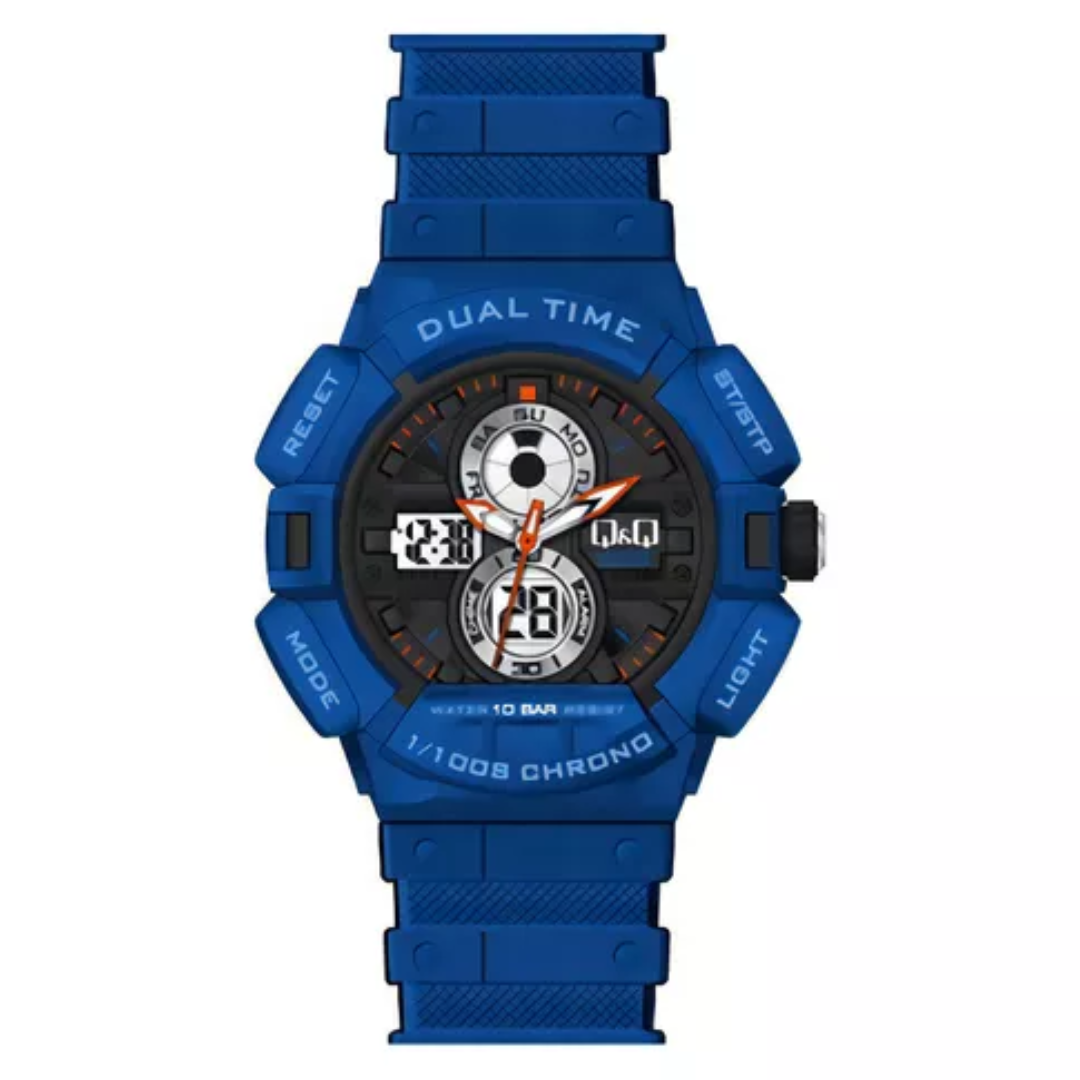 Q&Q Orologio Uomo Attractive GW88J007Y – Analogico-Digitale Al Quarzo, LCD, Cinturino Nero, Impermeabile 100mt - 4