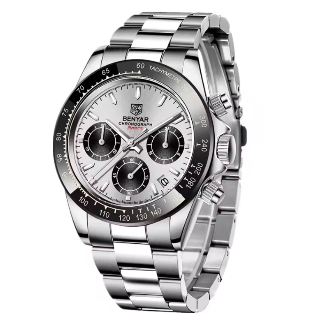 Reloj Benyar BY5169 Daytona Panda Hombre - Análogo