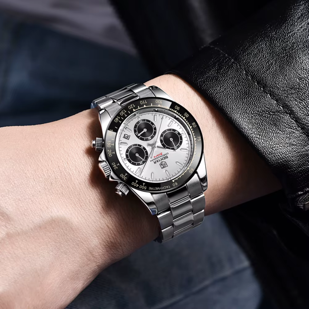 Reloj Benyar BY5169 Daytona Panda Hombre - Análogo