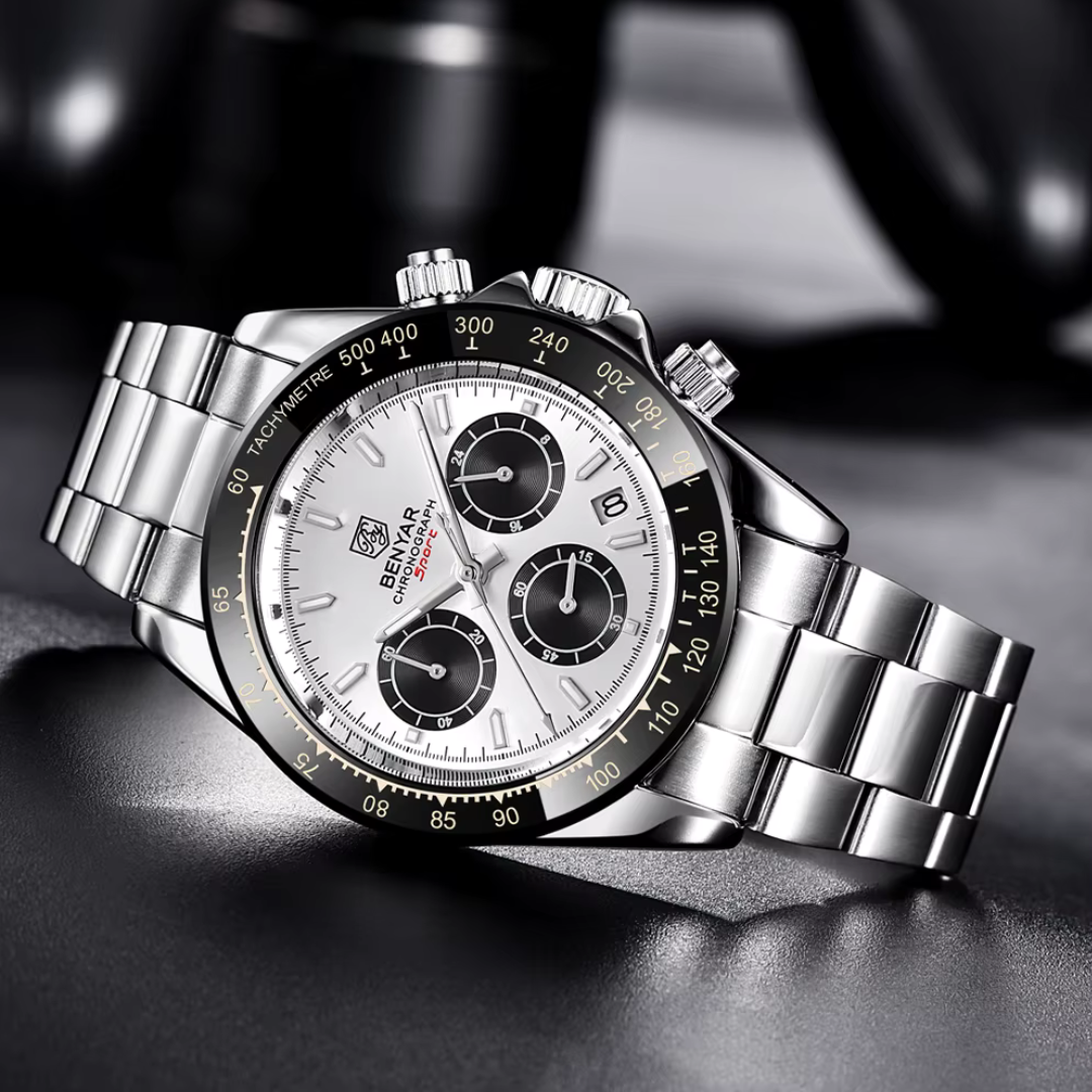 Reloj Benyar BY5169 Daytona Panda Hombre - Análogo