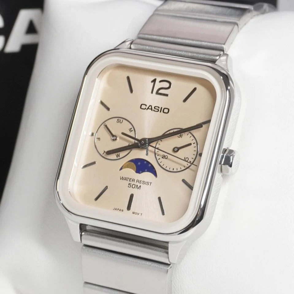 Reloj Casio Moonphase MTP-M305D-9AV -Unisex - Análogo