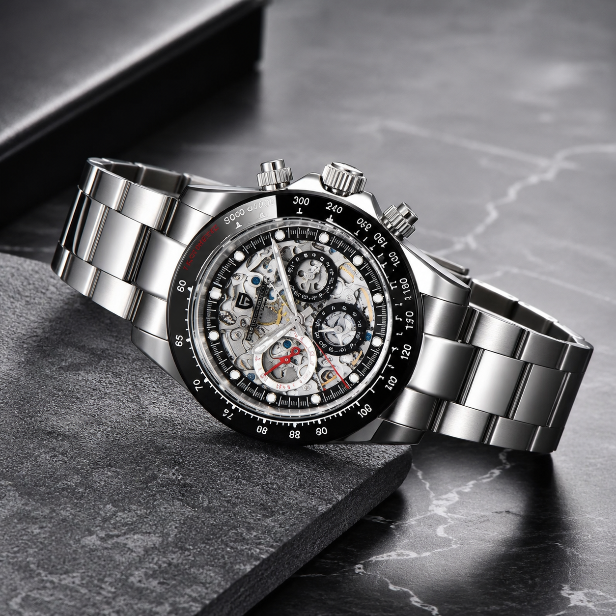 Reloj Pagani Design Skeleton Zafiro Automático PD-1653 Hombre - Análogo