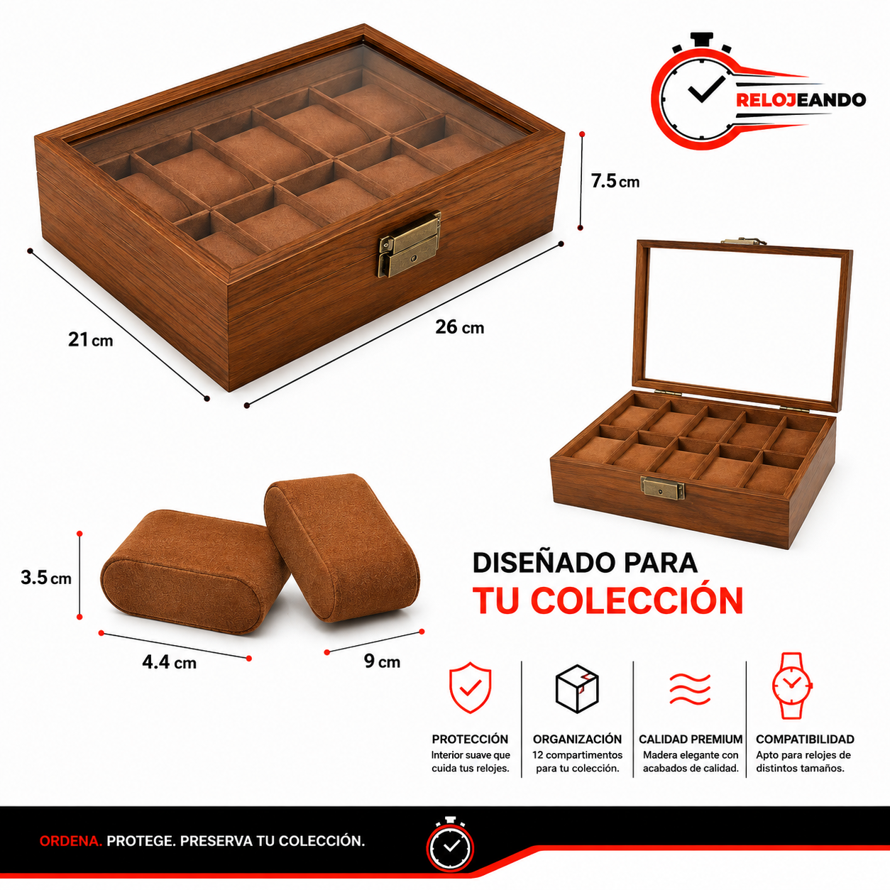 Organizador 10 Relojes