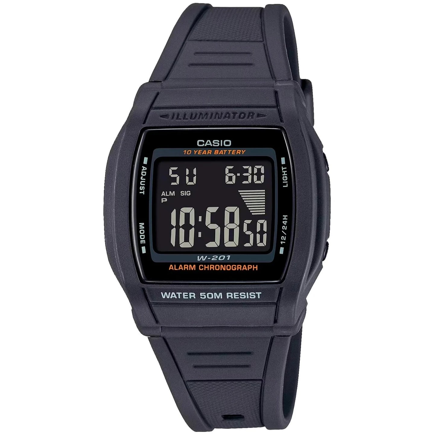 Reloj Casio W-201-1BV Unisex - Digital
