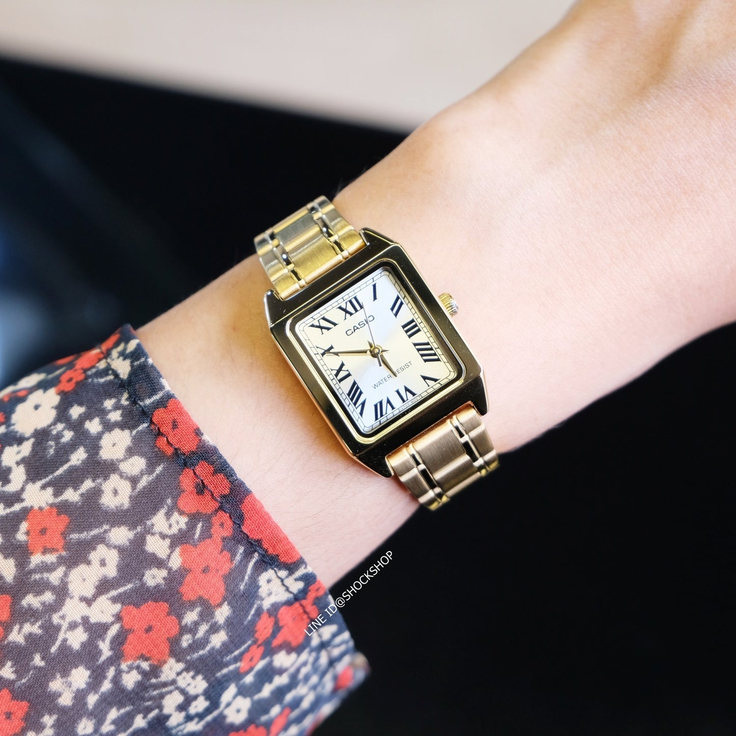 Reloj Casio Tank LTP-V007G-9B Mujer - Análogo
