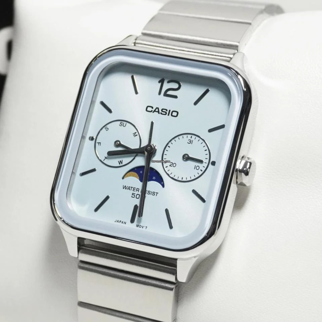 Reloj Casio Moonphase MTP-M305D-2AV Unisex- Análogo