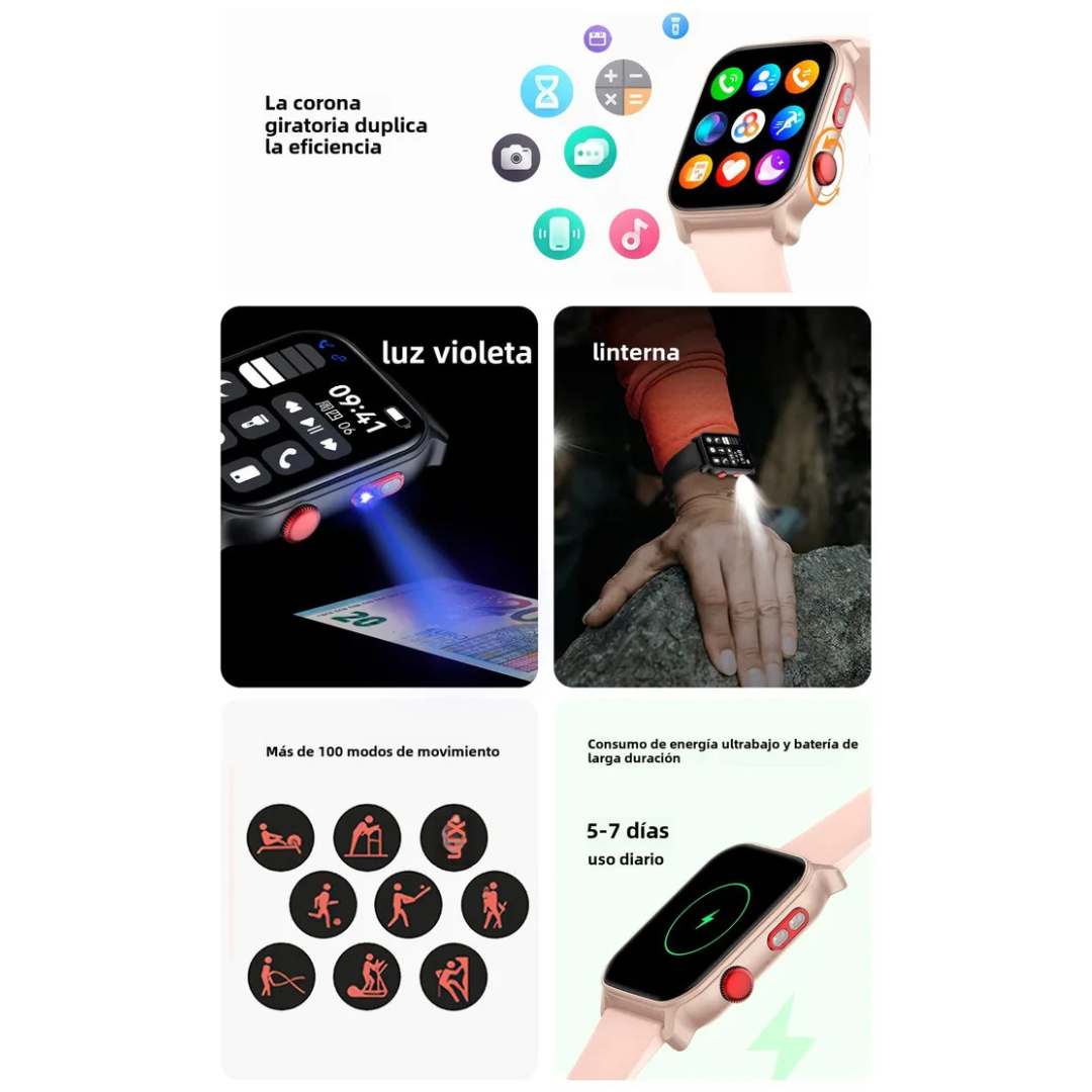 SmartWatch XBits X-HT23-R Unisex para Android o iOS
