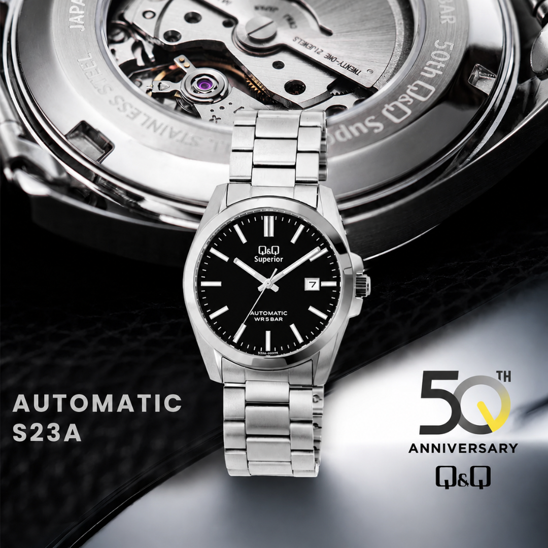 Reloj Q&Q S23A-506VK Automático 21 Jewels Hombre - Análogo