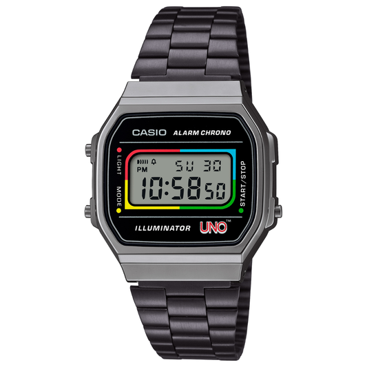 Reloj Casio A-168WEUC-1A Edición Limitada Juego UNO Unisex - Digital