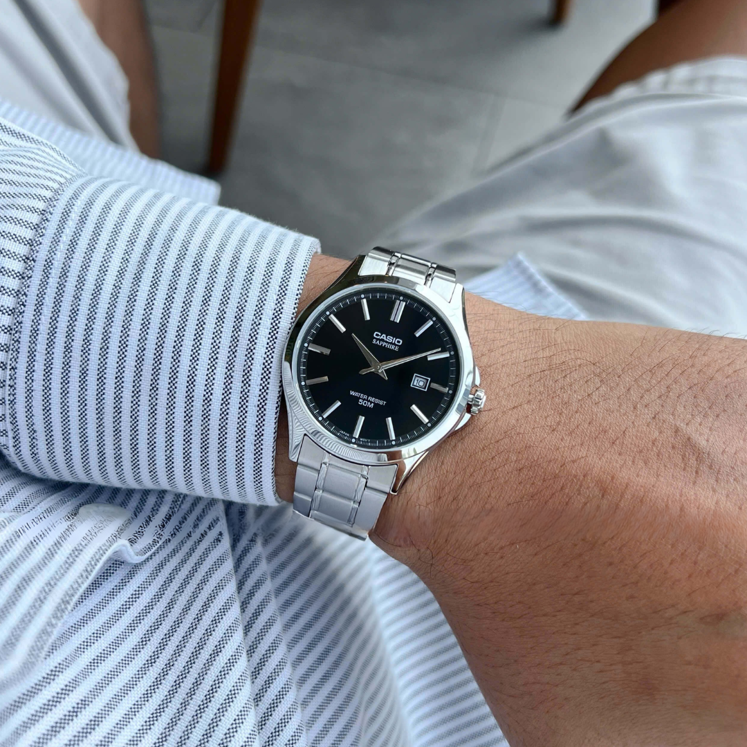 Reloj Casio MTS-115D-1A Cristal de Zafiro Hombre - Análogo