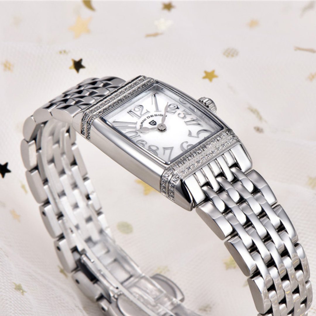 Reloj Pagani Design 1737L Tank Mov Suizo Ronda 762 Mujer - Análogo