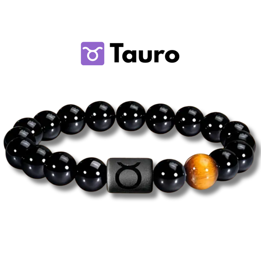 Pulsera ♉ Tauro Edición Signos Zodiacales Unisex - Obsidiana