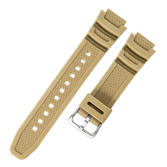 Correa Resina Beige 18mm para modelos Casio MRW-200H | W-218H | AE-1200 | AE-1100 | SGW-300/400