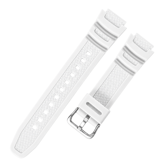 Correa Resina Blanca 18mm para modelos Casio MRW-200H | W-218H | AE-1200 | AE-1100 | SGW-300/400