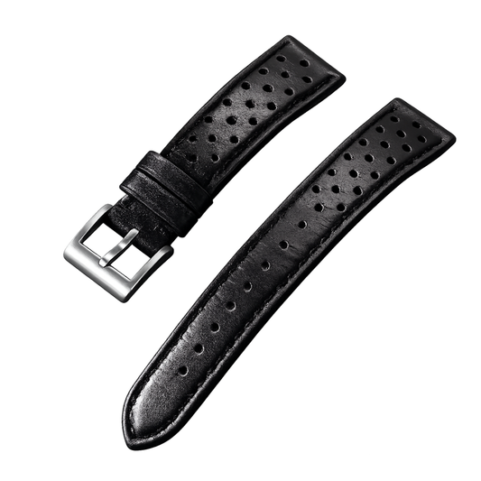 Correa Cuero Perforado Negro 18mm - Universal