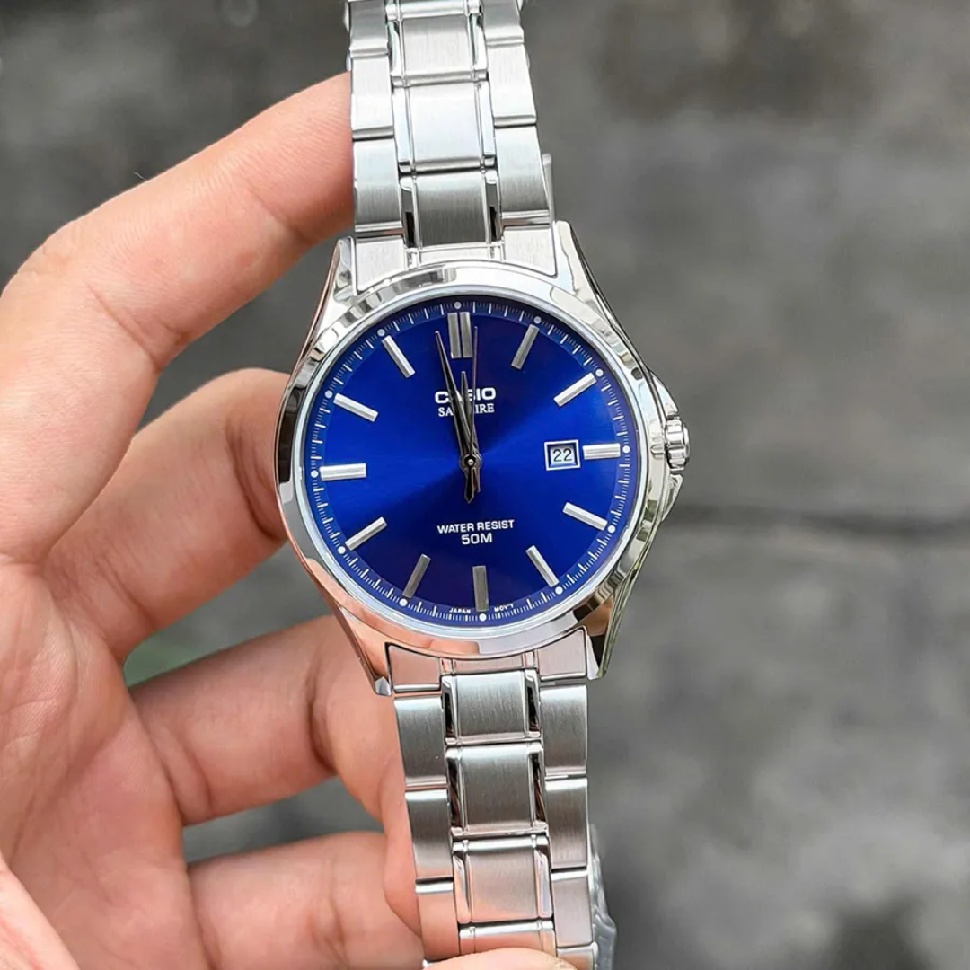 Reloj Casio MTS-115D-2A1 Cristal de Zafiro Hombre - Análogo