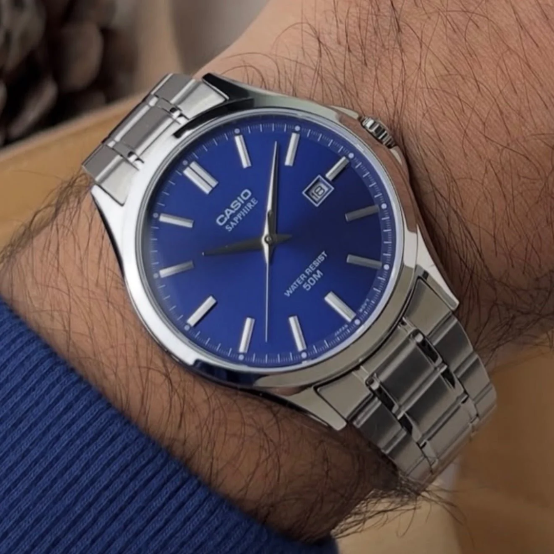 Reloj Casio MTS-115D-2A1 Cristal de Zafiro Hombre - Análogo