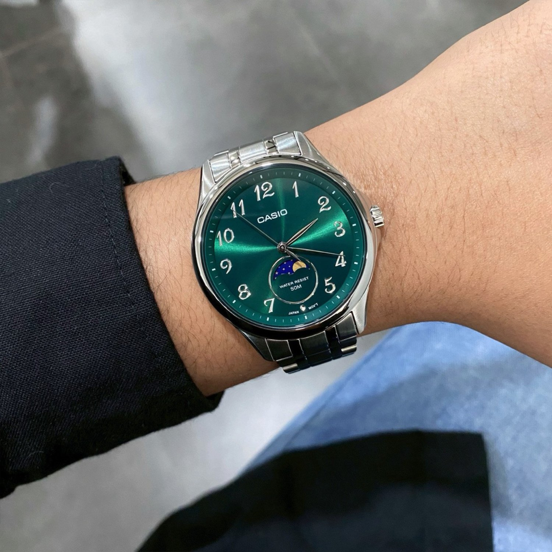 Reloj Casio Moonphase MTP-M110D-3A Hombre - Análogo