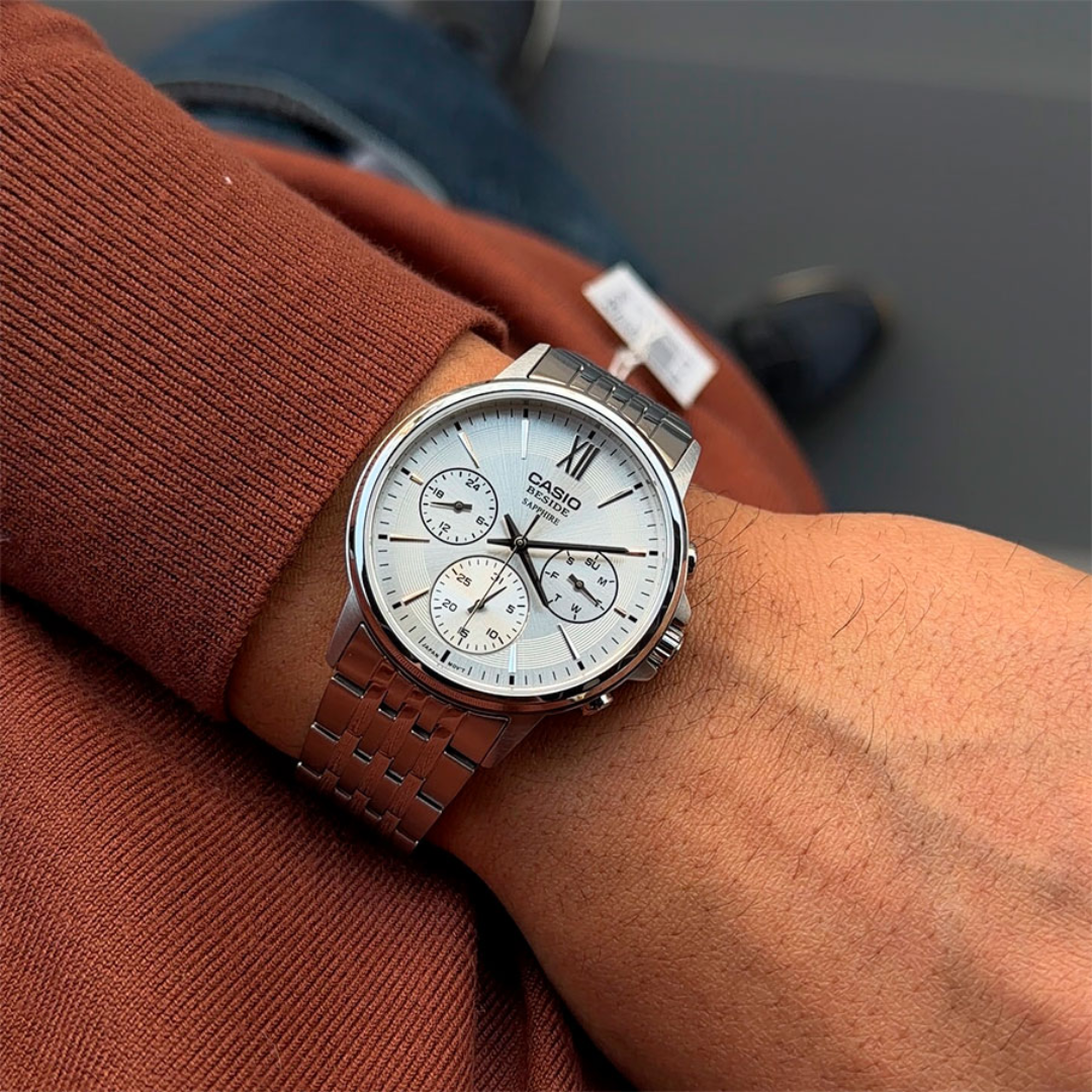 Reloj Casio Beside BMS-300D-7A Cristal Zafiro Hombre - Análogo