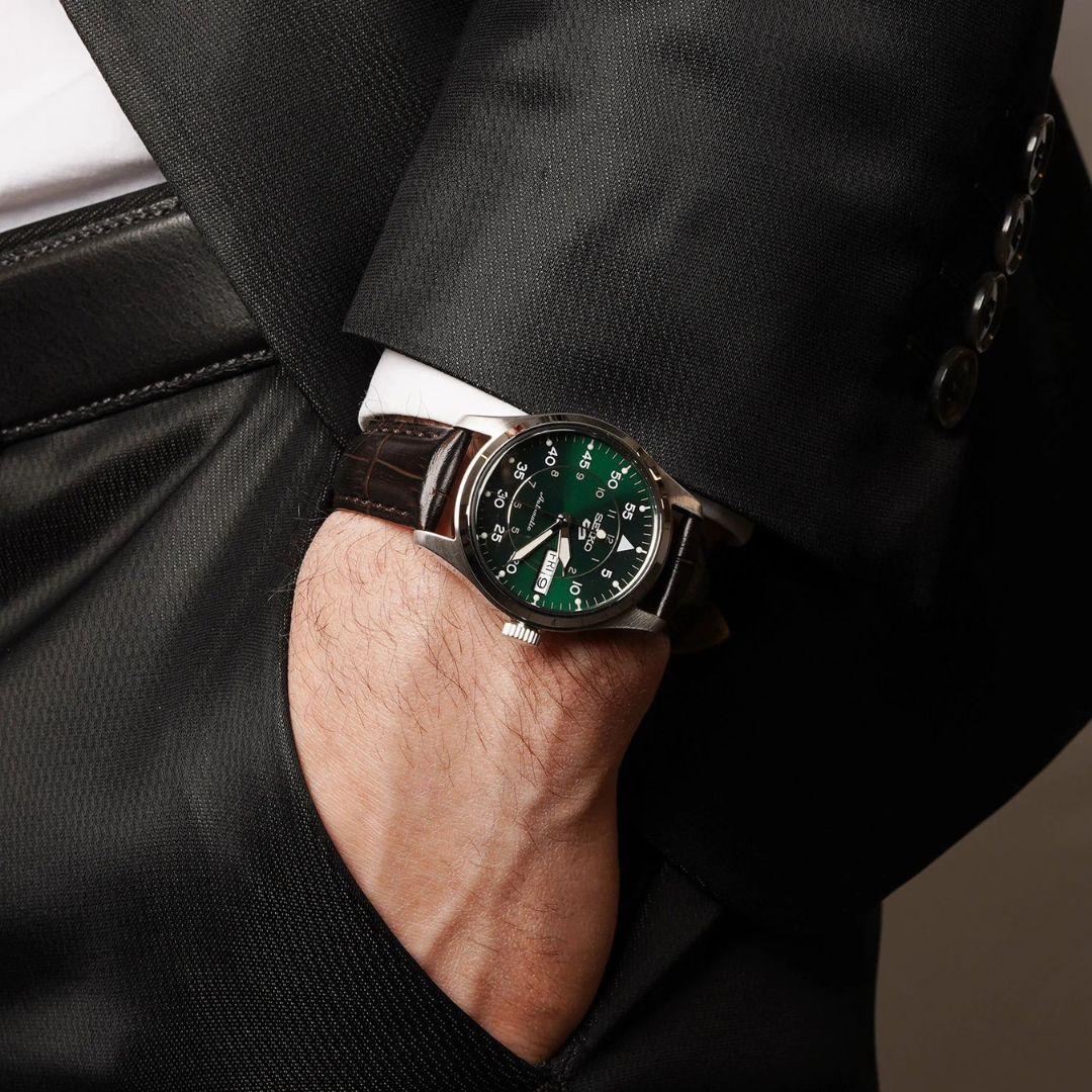 Reloj Seiko 5 Sports "Kelly Green Flieger" Automático SRPJ89K1 Hombre - Análogo
