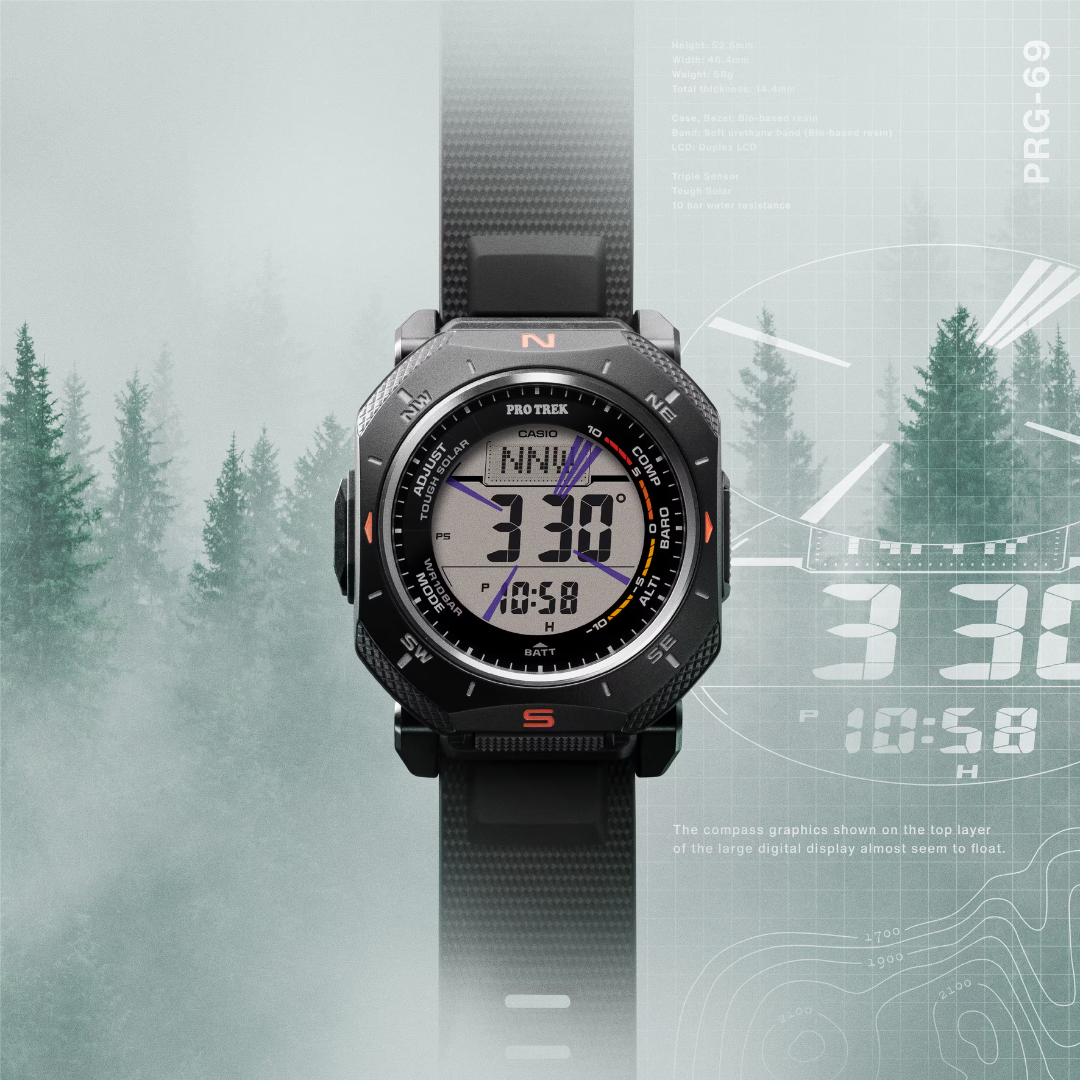 Reloj Pro-Trek Tough Solar PRG-69-1D Triple Sensor Hombre - Digital