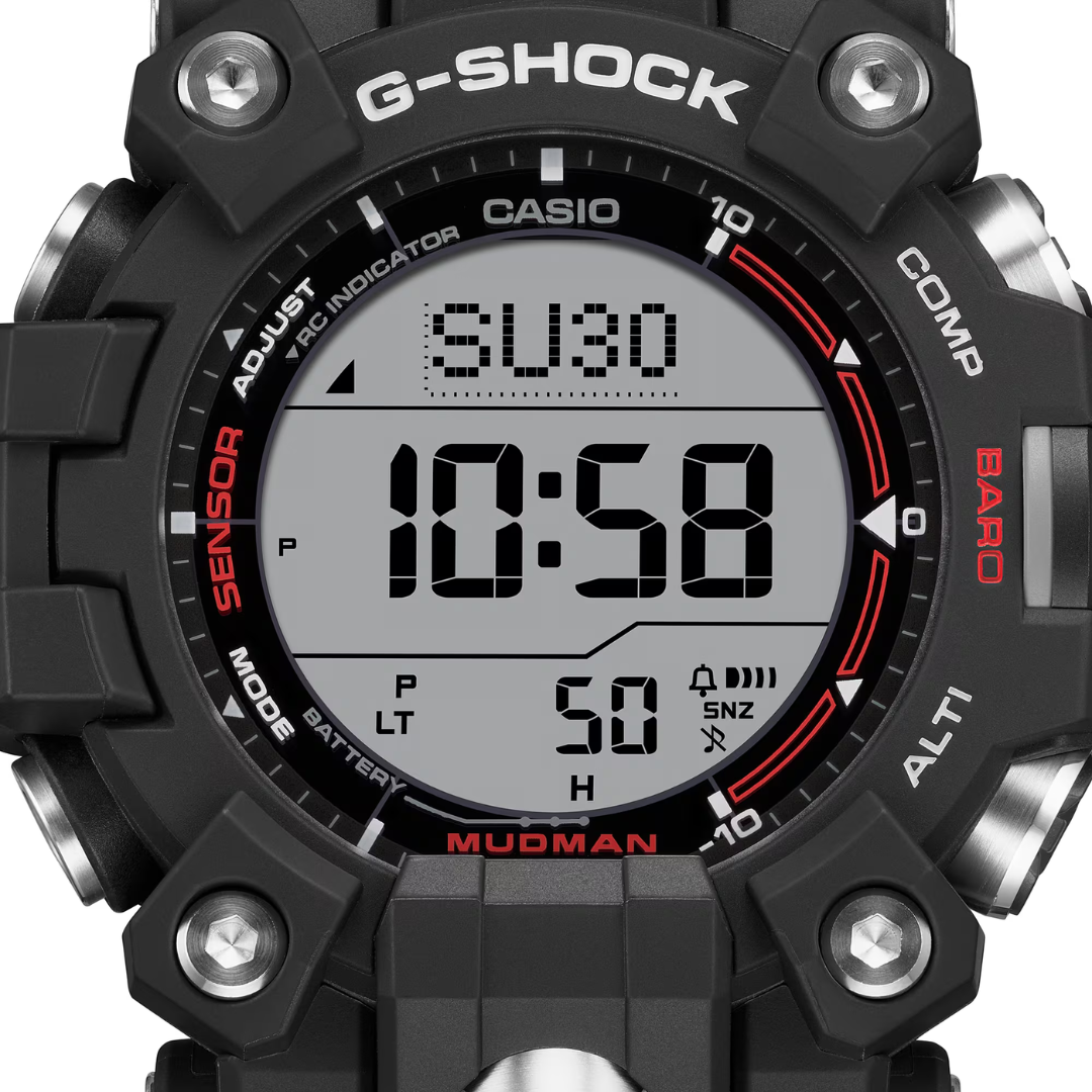 Reloj G-Shock Mudman Tough Solar GW-9500-1DR Triple Sensor Hombre - Digital