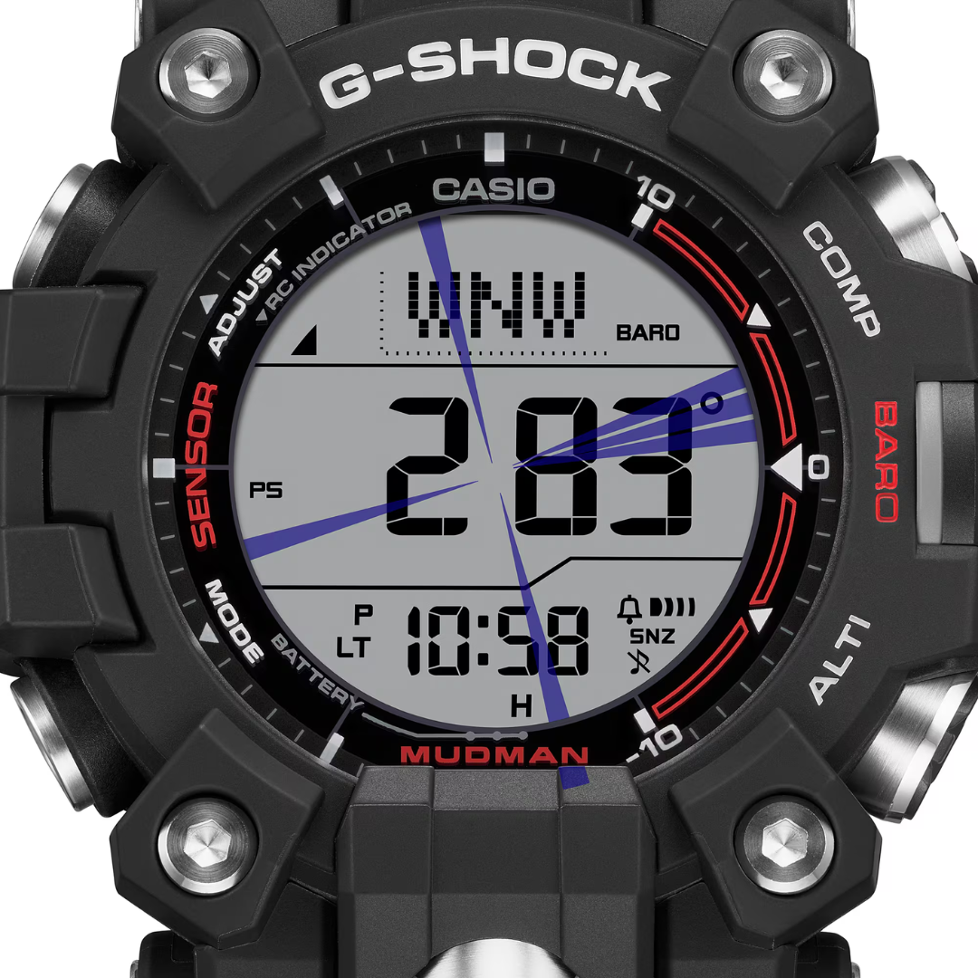 Reloj G-Shock Mudman Tough Solar GW-9500-1DR Triple Sensor Hombre - Digital