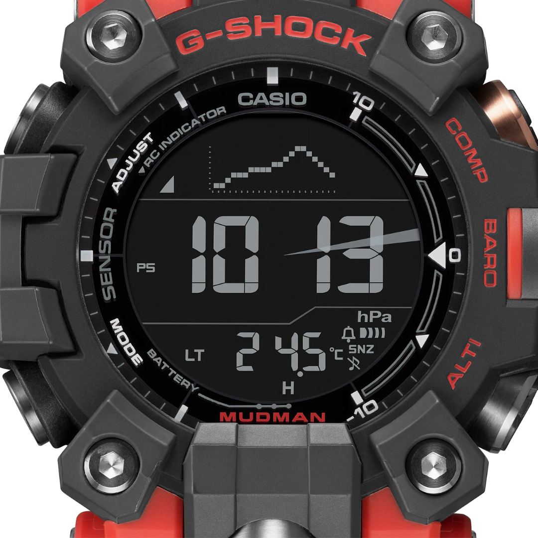 Reloj G-Shock Mudman Tough Solar GW-9500-1A4DR Triple Sensor Hombre - Digital