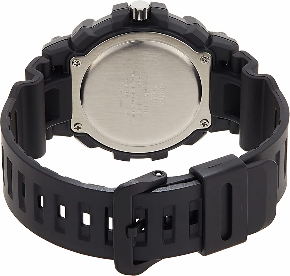 CASIO MW-610H-1AV Orologio Uomo Analogico | Cassa E Cinturino In Resina | Quadrante Nero | Impermeabile 100 Metri